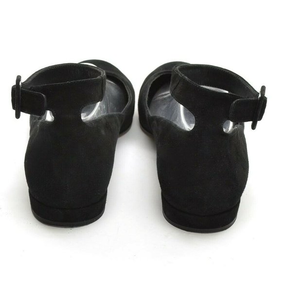 Stuart Weitzman Domain Black Suede Ballet Flat 8 M - Picture 4 of 10